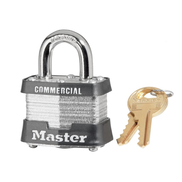 Master Lock Master Lock 1-5/16 in. H X 1-9/16 in. W X 1-1/2 in. L Steel Double Locking Exterior Padlock 3KA#3381 - main